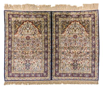 Tabriz silk prayer rug, - Tappeti orientali, tessuti, arazzi