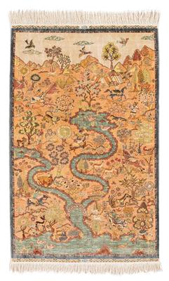 Hereke Silk 14 x 14, - Oriental Carpets, Textiles and Tapestries