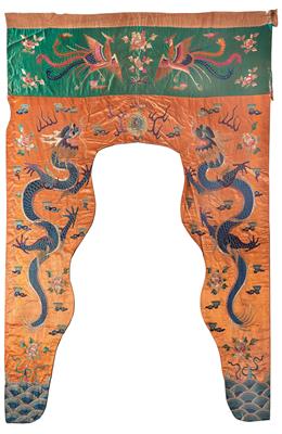 Rare Chinese Hanging, - Oriental Carpets, Textiles and Tapestries