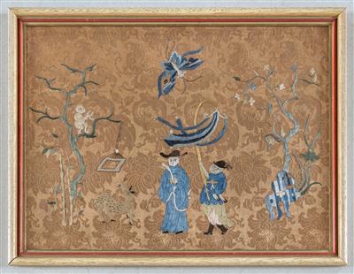 Chinese Embroidery, - Oriental Carpets, Textiles and Tapestries