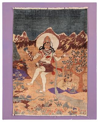 Dekkan Seide,  ca. 92 (100) x 63 (80) cm, - Orientteppiche, Textilien und Tapisserien