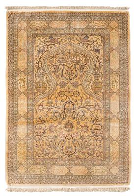 Hereke Seide 10 x 10, ca. 179 x 127 cm, - Orientteppiche, Textilien und Tapisserien