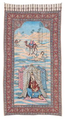 Qalamkar, ca. 250 x 128 cm, - Orientteppiche, Textilien und Tapisserien