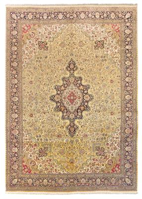 Ghom Silk, Iran, c. 415 x 315 cm, - Oriental Carpets, Textiles and Tapestries
