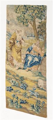 Petit Point,  wohl Flandern, ca. 146 x 56 cm, - Orientteppiche, Textilien und Tapisserien