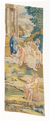 Petit Point,  wohl Flandern, ca. 160 x 60 cm, - Orientteppiche, Textilien und Tapisserien