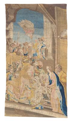 Petit Point, probably Flanders, c. 162 x 89 cm, - Tappeti orientali, tessuti, arazzi