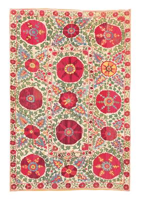 Susani, Usbekistan, ca. 245 x 162 cm, - Orientteppiche, Textilien und Tapisserien