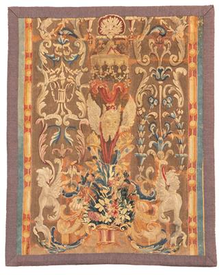 Tapisserie Fragment, Brüssel (Niederlande), ca. 92 x 73 cm, - Orientteppiche, Textilien und Tapisserien