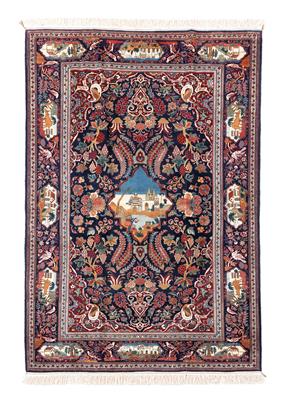 Keshan, Iran, c. 202 x 138 cm, - Orientální koberce, textilie a tapiserie