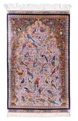 Ghom Seide fein, Iran, ca.160 x 100 cm, - Orientteppiche, Textilien und Tapisserien