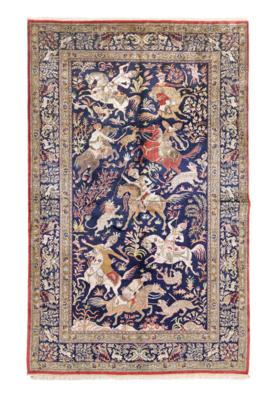 Ghom Seide, Iran, ca.215 x 135 cm, - Orientteppiche, Textilien und Tapisserien