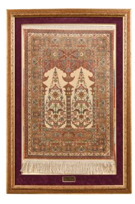 Hereke Silk 15 x 15, Turkey, c.76 x 54 cm, - Orientální koberce, textilie a tapiserie