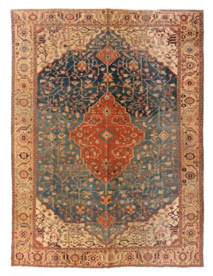 Heriz, Iran, c.374 x 280 cm, - Orientální koberce, textilie a tapiserie