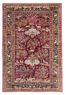 Keschan Silk, Iran,  c.212 x 143 cm, - Oriental Carpets, Textiles and Tapestries