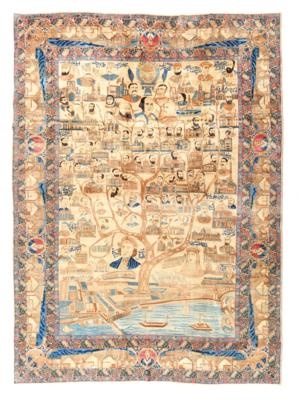 Kirman Raver, Iran, c.385 x 278 cm, - Orientální koberce, textilie a tapiserie