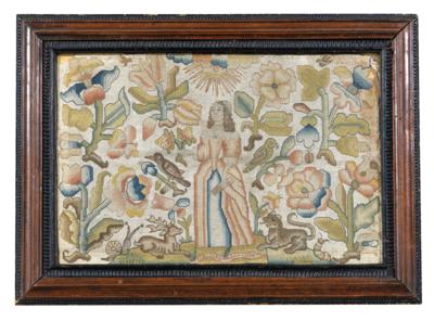 Needlework, England, c.25 x 36 cm without Frame - Orientální koberce, textilie a tapiserie