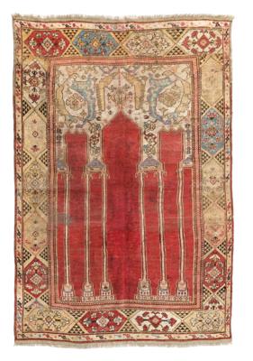 Transilvanian Pillar prayer rug, Western Anatolia, c.180 x 123 cm, - Tappeti orientali, tessuti, arazzi