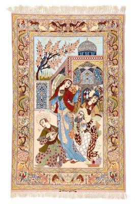 Isfahan, Iran, c. 166 x 106 cm, - Orientální koberce, textilie a tapiserie