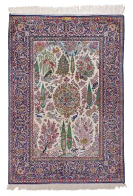 Isfahan Silk, Iran, c. 219 x 150 cm, - Orientální koberce, textilie a tapiserie