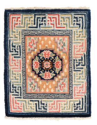 Lotusteppich, Tibet, ca. 75 x 60 cm, - Orientteppiche, Textilien & Tapisserien