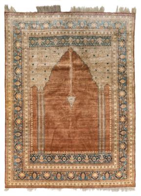 Täbris Seide, Iran, ca. 167 x 125 cm, - Orientteppiche, Textilien & Tapisserien