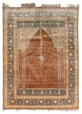 Tabriz Silk, Iran, c. 167 x 125 cm, - Orientální koberce, textilie a tapiserie