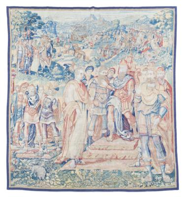Tapisserie, Brüssel, ca. H.256 x B.237 cm, - Orientteppiche, Textilien & Tapisserien