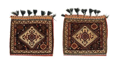 Gaschgai Taschen, Iran, je ca. 55 x 50 cm, - Tappeti orientali, tessuti, arazzi