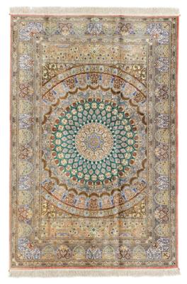 Ghom Seide fein, Iran, ca. 205 x 135 cm, - Orientteppiche, Textilien & Tapisserien