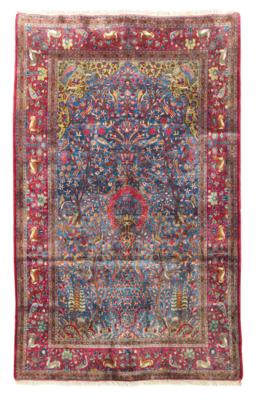 Keschan Seide, Iran, ca. 205 x 127 cm, - Oriental Carpets, Textiles and Tapestries