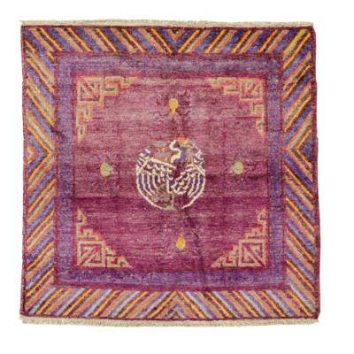 Samarkand Seide, Ostturkestan, ca. 85 x 85 cm, - Orientteppiche, Textilien & Tapisserien