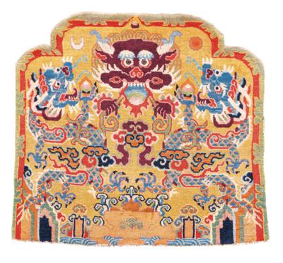 Thronteppich, Tibet, ca. 85 x 77 cm, - Orientteppiche, Textilien & Tapisserien