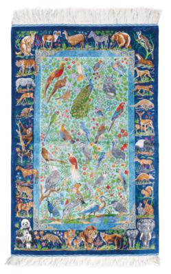 Ghom Seide extra fein, Iran, ca. 163 x 103 cm, - Orientteppiche, Textilien & Tapisserien