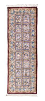 Ghom Seide extra fein, Iran, ca. 198 x 68 cm, - Orientteppiche, Textilien & Tapisserien
