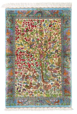 Ghom Seide fein, Iran, ca. 120 x 80 cm, - Orientteppiche, Textilien & Tapisserien