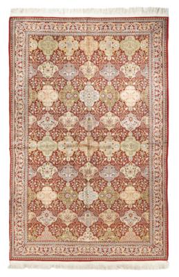 Hereke Silk 10 x 10, Turkey, c. 239 x 153 cm, - Oriental Carpets, Textiles and Tapestries