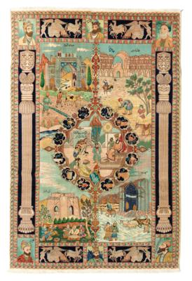 Tabriz Pictorial Carpet, Iran, c. 292 x 195 cm, - Oriental Carpets, Textiles and Tapestries
