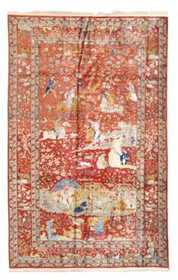 Tehran Silk, Iran, c. 295 x 185 cm, - Tappeti orientali, tessuti, arazzi
