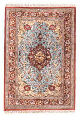 Ghom Seide extra fein, Iran, ca. 160 x 100 cm, - Orientteppiche, Textilien & Tapisserien