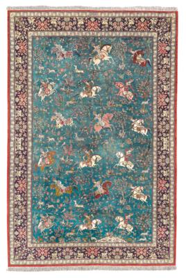 Ghom Seide, Iran, ca. 305 x 204 cm, - Orientteppiche, Textilien & Tapisserien