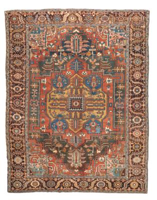 Heriz, Iran, c. 440 x 342 cm, - Orientální koberce, textilie a tapiserie