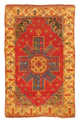 Turkish Hand Knotted Carpet, Central Anatolia, c. 196 x 131 cm, - Tappeti orientali, tessuti, arazzi