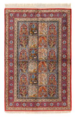 Ghom Seide fein, Iran, ca. 202 x 133 cm, - Orientální koberce, textilie a tapiserie