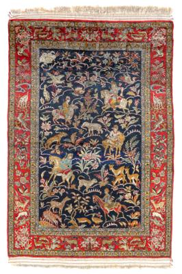 Ghom Seide, Iran, ca. 156 x 109 cm, - Orientální koberce, textilie a tapiserie