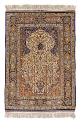 Hereke Seide 11 x 11, Westanatolien, ca. 137 x 94 cm, - Oriental Carpets, Textiles and Tapestries