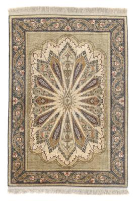 Hereke Seide 9 x 9, Westanatolien, ca. 185 x 125 cm, - Orientteppiche, Textilien & Tapisserien