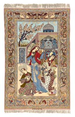 Isfahan, Iran, ca. 166 x 107 cm, - Orientální koberce, textilie a tapiserie