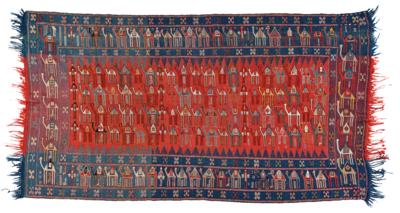 Shaddah Decke, Südkaukasus, ca. 284 x 157 cm, - Orientteppiche, Textilien & Tapisserien