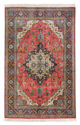 Täbris Seide, Iran, ca. 218 x 142 cm, - Tappeti orientali, tessuti, arazzi